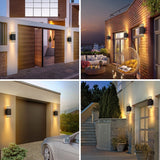 Outdoor Wall Lights 2Pack, Integrated LED Wall Sconce, Aluminum IP65 Waterproof