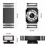 Outdoor Wall Lights 2Pack, Integrated LED Wall Sconce, Aluminum IP65 Waterproof