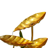 Outdoor Water Fountain 6Tier Golden Leaf Relaxation Fountain Waterfall