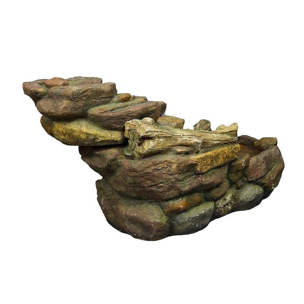 Outdoor Water Fountain Natural Looking Rock/Soothing Sound for Patio