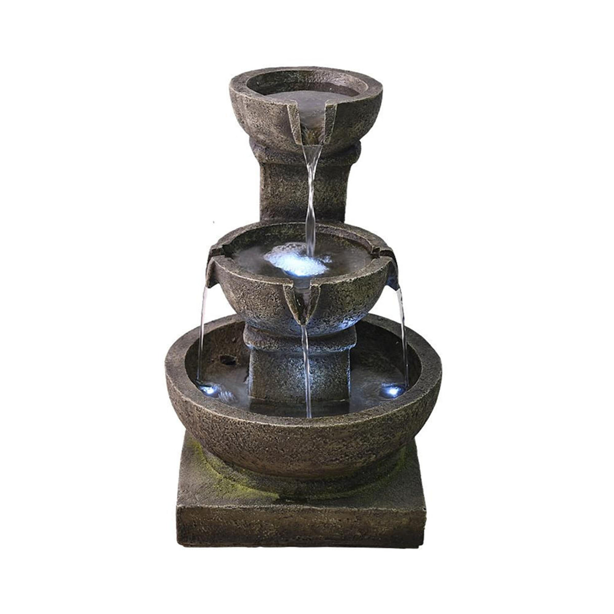 Outdoor Water Fountain with LED Light for Garden
