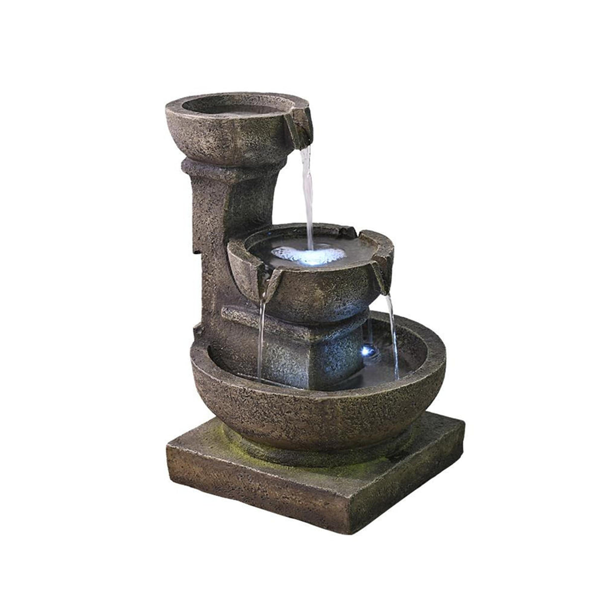 Outdoor Water Fountain with LED Light for Garden
