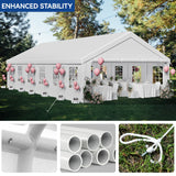 Outdoor White Canopy Party Tent Sunshine Shelter - 20*40Ft