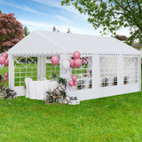 Outdoor White Party Tent Canopy with PVC Windows