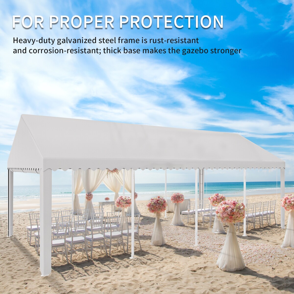 Outdoor White Party Tent Canopy with PVC Windows