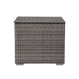 Outdoor Wicker Storage Box 90 Gallon Resin Deck Box