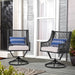 Outdoor Wicker Swivel Chairs with Cushion (Set of 2)