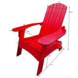 Outdoor Wood Adirondack Chair with Cup Holder