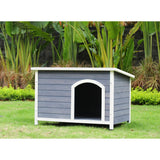 Outdoor Wooden Dog House with Hinges