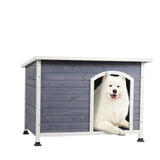 Outdoor Wooden Dog House with Hinges