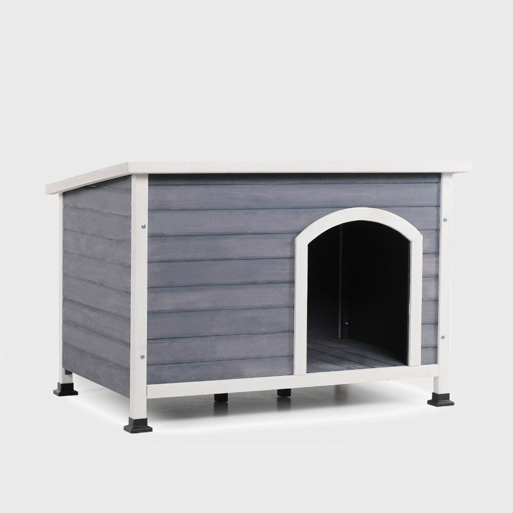 Outdoor Wooden Dog House with Hinges