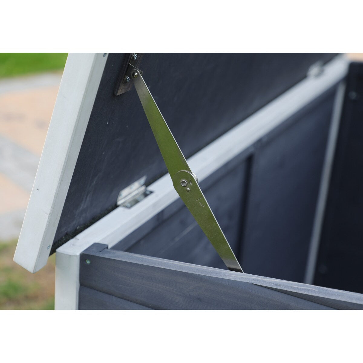 Outdoor Wooden Dog House with Hinges