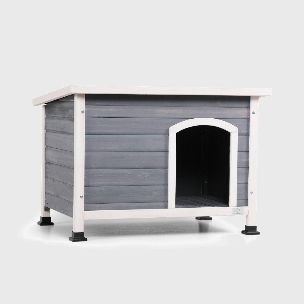 Outdoor Wooden Dog House with Hinges