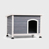 Outdoor Wooden Dog House with Hinges