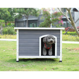 Outdoor Wooden Dog House with Hinges
