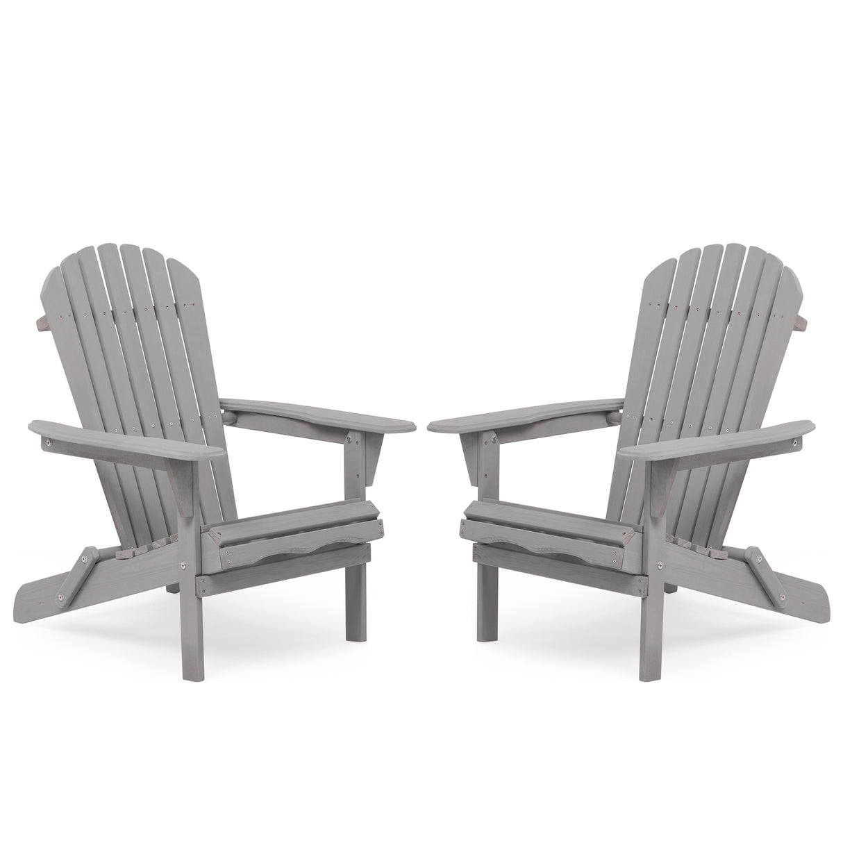 Outdoor Wooden Folding Adirondack Chair Set of 2