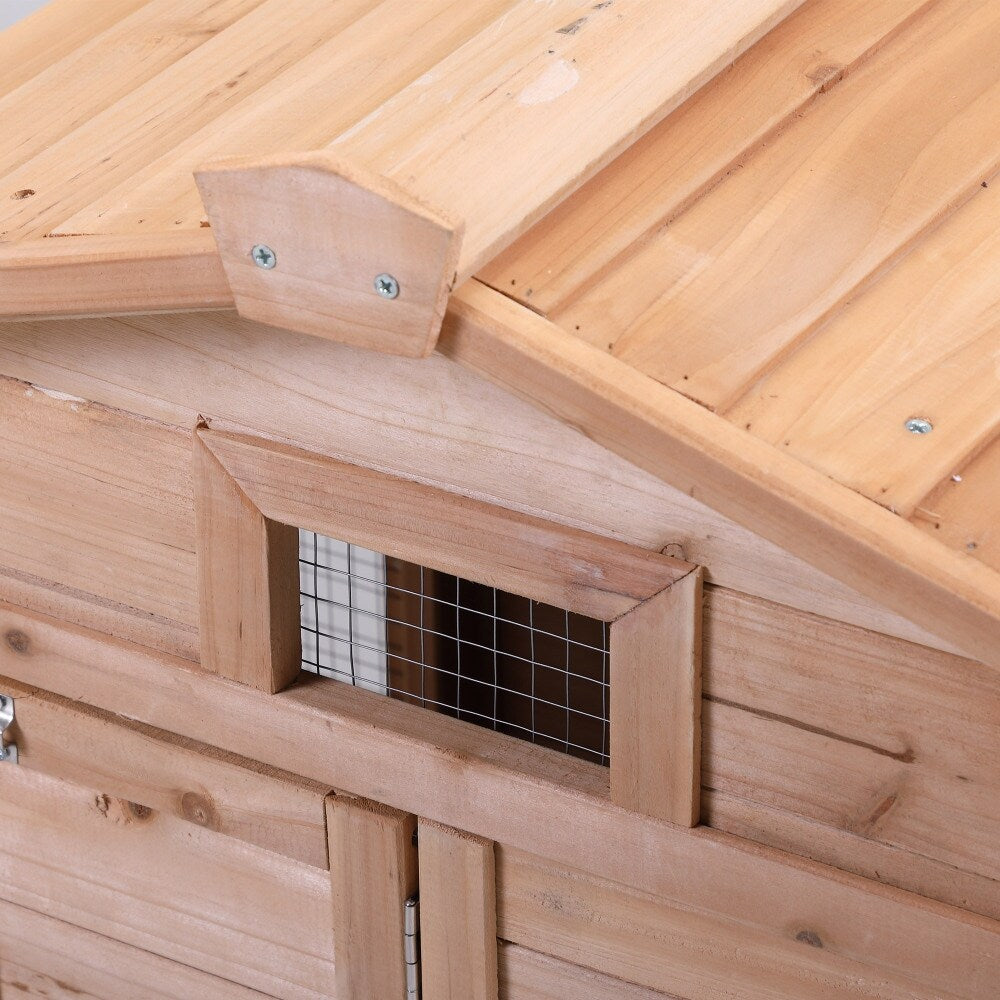 Outdoor Wooden Pet Bunny Cage House Bunny Hutch with Fences and Crib