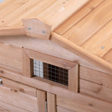 Outdoor Wooden Pet Bunny Cage House Bunny Hutch with Fences and Crib