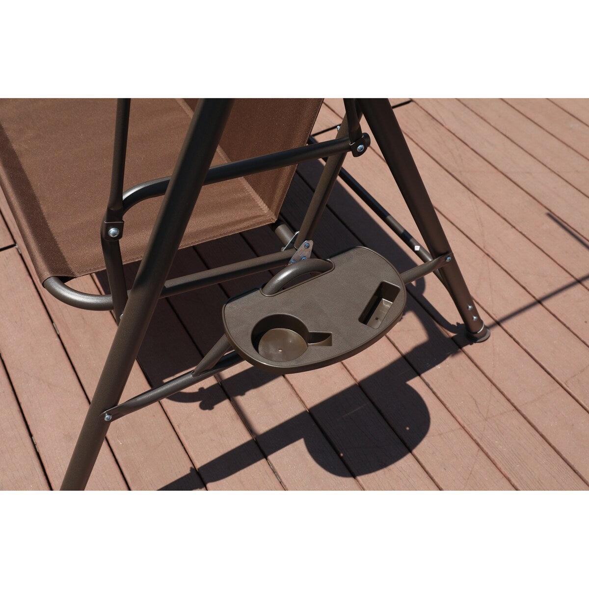 Outdoor Yard Swing chair with cushion , coffee