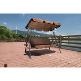 Outdoor Yard Swing chair with cushion , coffee