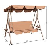 Outdoor Yard Swing chair with cushion , coffee