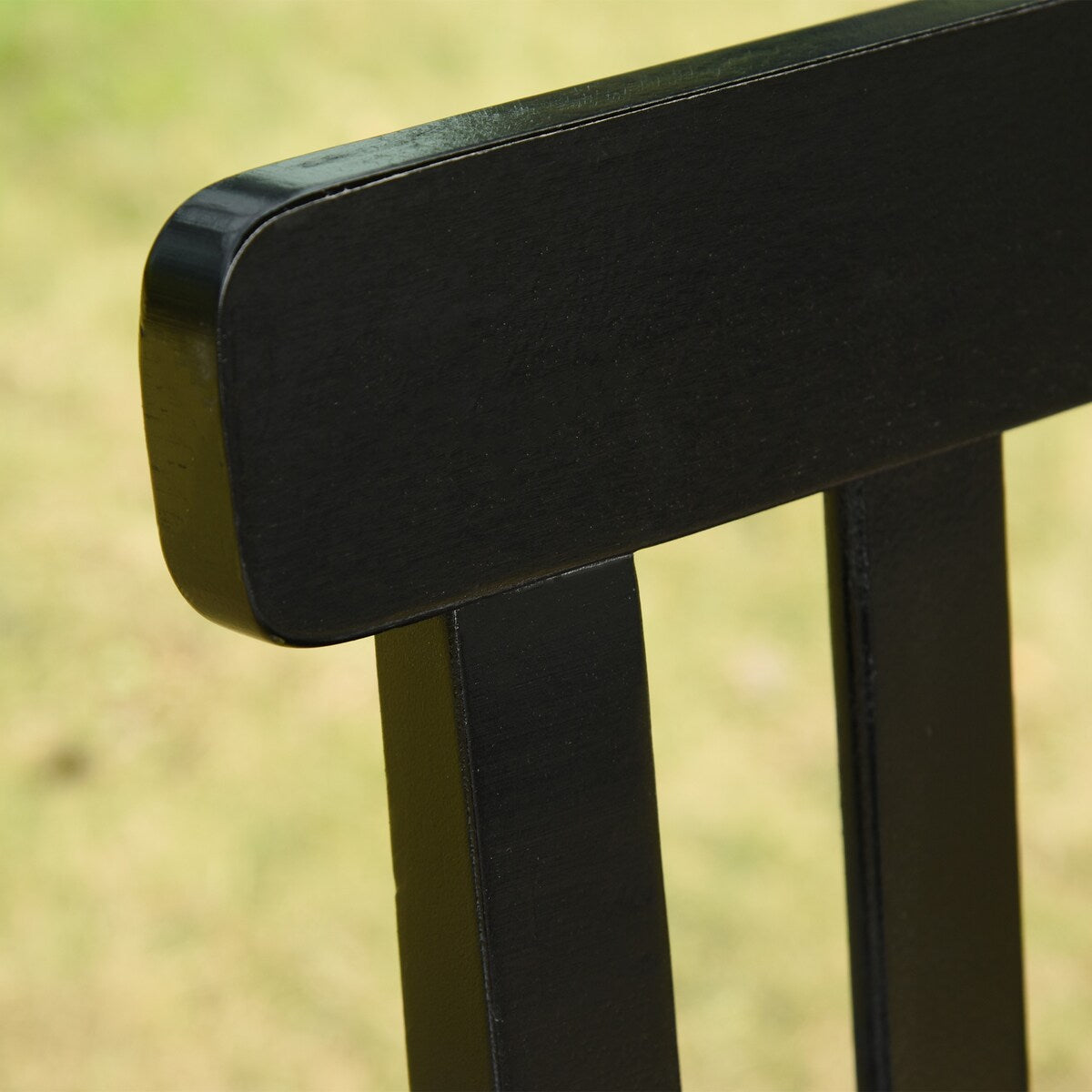 Outdoor hanging wooden porch swing with chain