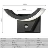Wonderful Wall Outdoor LED Light Equiped with Motion Sensor - N/A