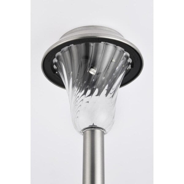 Outdoor silver LED 3000K pathway light in pack of 6 - 4.53/16.06