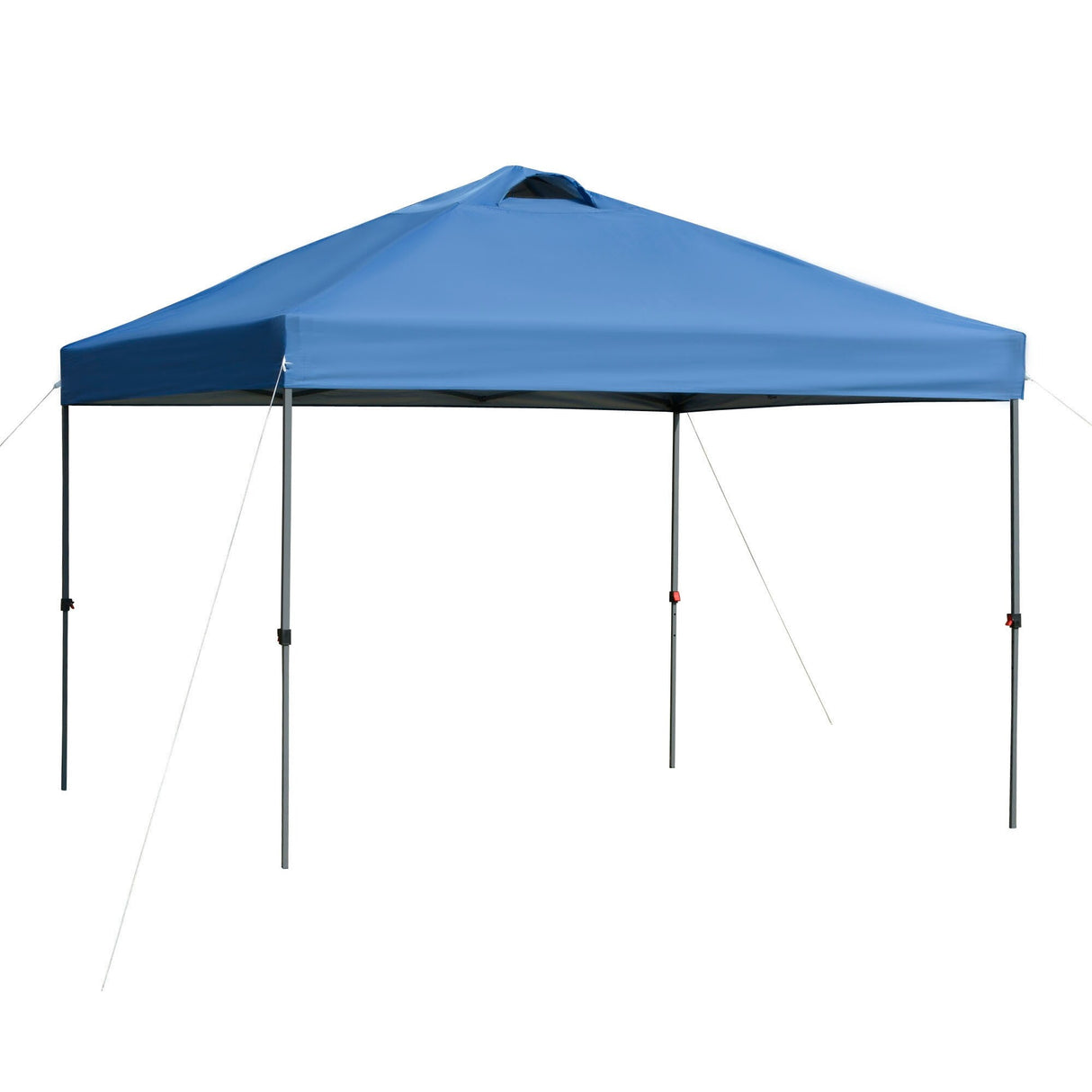 Outsunny 10' x 10' Pop Up Canopy Event Tent with 3-Level Adjustable Height, Top Vent Window Design and Easy Move Roller Bag