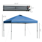 Outsunny 10' x 10' Pop Up Canopy Event Tent with 3-Level Adjustable Height, Top Vent Window Design and Easy Move Roller Bag