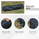 Outsunny 10' x 10' Pop Up Canopy Event Tent with 3-Level Adjustable Height, Top Vent Window Design and Easy Move Roller Bag