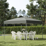 Outsunny 10' x 10' Pop Up Canopy Event Tent with 3-Level Adjustable Height, Top Vent Window Design and Easy Move Roller Bag