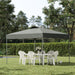 Outsunny 10' x 10' Pop Up Canopy Event Tent with 3-Level Adjustable Height, Top Vent Window Design and Easy Move Roller Bag