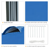 Outsunny 10' x 10' Pop Up Canopy Event Tent with 3-Level Adjustable Height, Top Vent Window Design and Easy Move Roller Bag