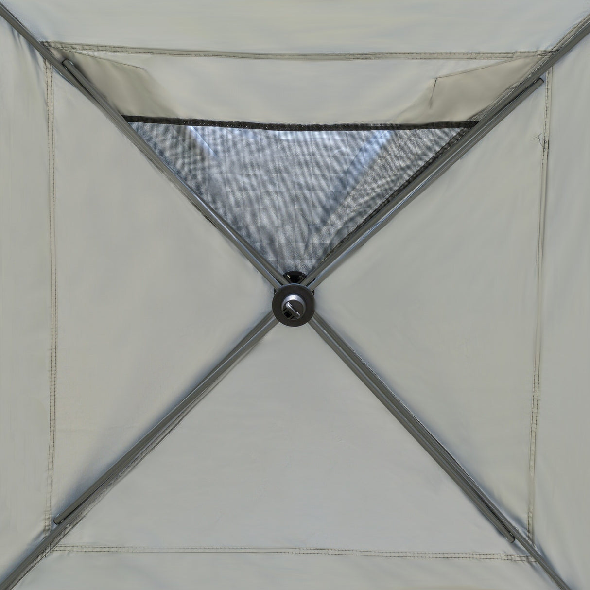 Outsunny 10' x 10' Pop Up Canopy Event Tent with 3-Level Adjustable Height, Top Vent Window Design and Easy Move Roller Bag