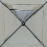 Outsunny 10' x 10' Pop Up Canopy Event Tent with 3-Level Adjustable Height, Top Vent Window Design and Easy Move Roller Bag