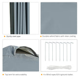 Outsunny 10' x 10' Pop Up Canopy Event Tent with 3-Level Adjustable Height, Top Vent Window Design and Easy Move Roller Bag