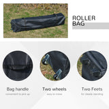 Outsunny 10' x 10' Pop Up Canopy Event Tent with 3-Level Adjustable Height, Top Vent Window Design and Easy Move Roller Bag