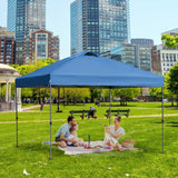 Outsunny 10' x 10' Pop Up Canopy Event Tent with 3-Level Adjustable Height, Top Vent Window Design and Easy Move Roller Bag