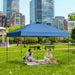 Outsunny 10' x 10' Pop Up Canopy Event Tent with 3-Level Adjustable Height, Top Vent Window Design and Easy Move Roller Bag