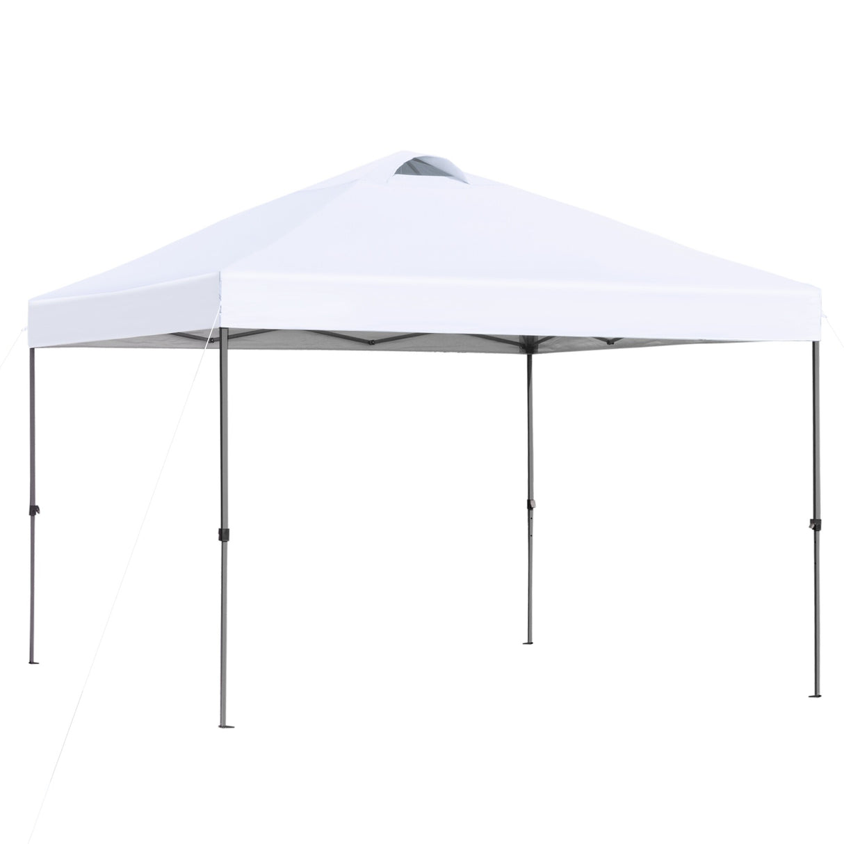 Outsunny 10' x 10' Pop Up Canopy Event Tent with 3-Level Adjustable Height, Top Vent Window Design and Easy Move Roller Bag