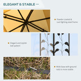 Outsunny 10' x 10' Steel Fabric Rectangle Outdoor Gazebo with Mesh Curtain Sidewalls