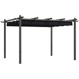 Outsunny 10' x 13' Retractable Pergola Canopy, Wood Grain Aluminum Pergola, Outdoor Sun Shade Shelter for Grill, Garden, Patio