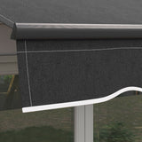 Outsunny 10' x 8' Retractable Awning, Patio Awning Sunshade Shelter with Manual Crank Handle