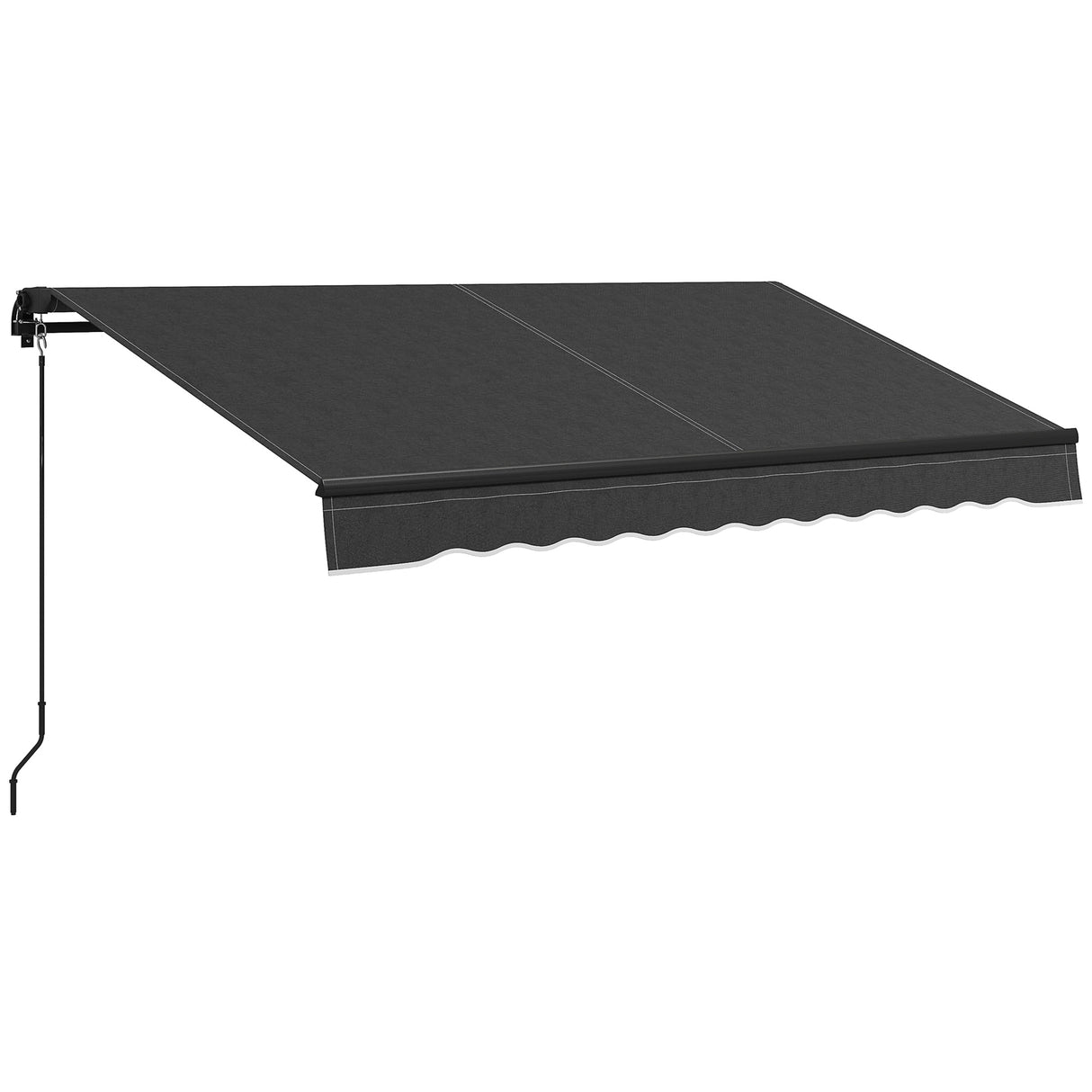 Outsunny 10' x 8' Retractable Awning, Patio Awning Sunshade Shelter with Manual Crank Handle
