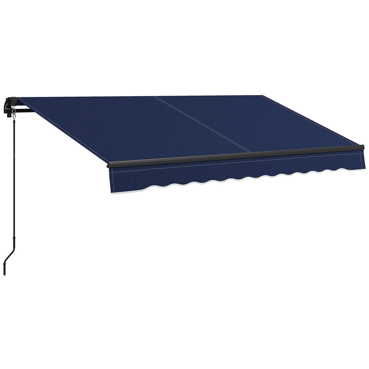 Outsunny 10' x 8' Retractable Awning, Patio Awning Sunshade Shelter with Manual Crank Handle