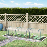 Outsunny 11.5' L x 3.25' W x 2.5' H PVC Metal Tunnel Greenhouse Kit with Strong Durable Materials for Year-Round Gardening