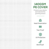 Outsunny 11.5' x 10' x 6.5' Walk-in Tunnel Greenhouse with Zippered Mesh Door, 7 Mesh Windows & Roll-up Sidewalls