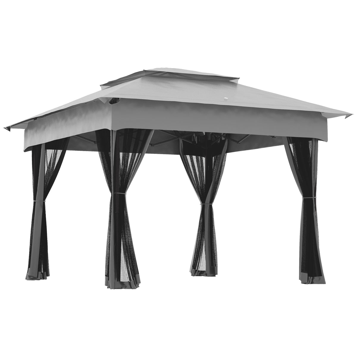 Outsunny 10.7' x 10.7' Pop Up Canopy, Outdoor Patio Gazebo Shelter wit