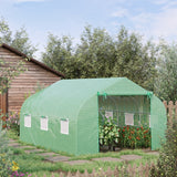 Outsunny 11.5' x 10' x 6.5' Outdoor Walk-In Greenhouse w/ Zippered Door
